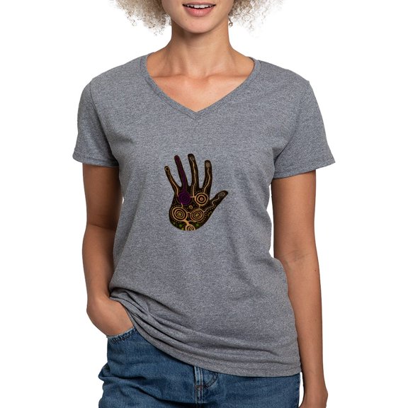 CafePress - HARMONY T Shirt - Women's V-Neck Dark T-Shirt