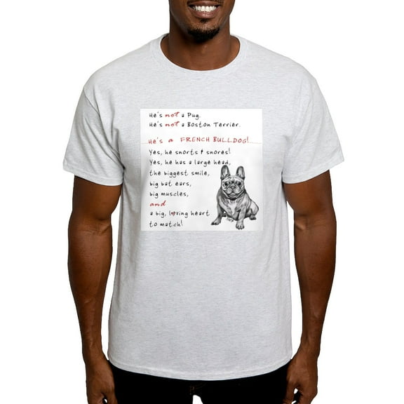 CafePress - HE's Not A Pug! (Smiling) Light T Shirt - Men's Classic Graphic T-Shirt