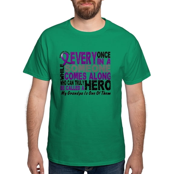 CafePress - HERO Comes Along 1 Grandpa PC Dark T Shirt - Men's Classic Graphic Cotton T-Shirt