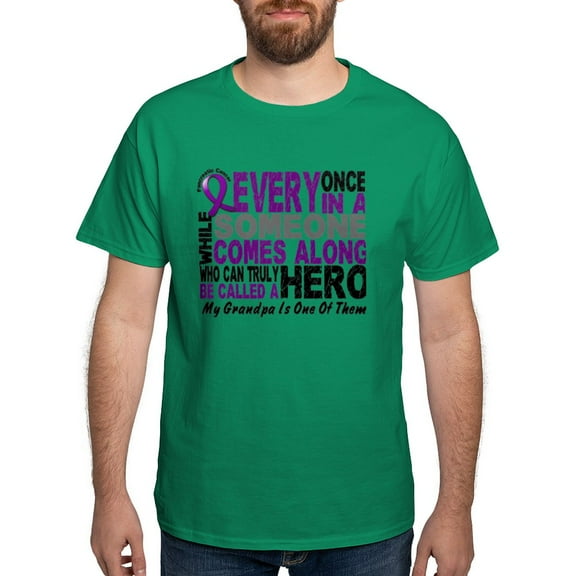 CafePress - HERO Comes Along 1 Grandpa PC Dark T Shirt - Men's Classic Graphic Cotton T-Shirt
