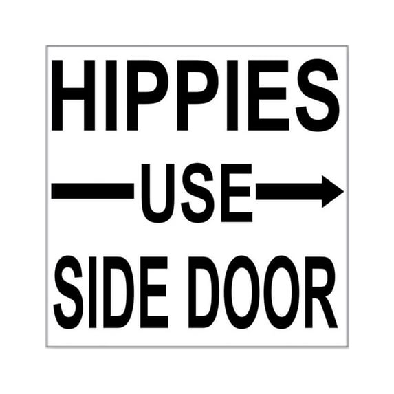 CafePress - HIPPIES Square Sticker 3 X 3 - Square Sticker 3" x 3"