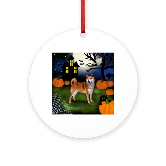 CafePress - HN SI - Round Wood Ornament 4"