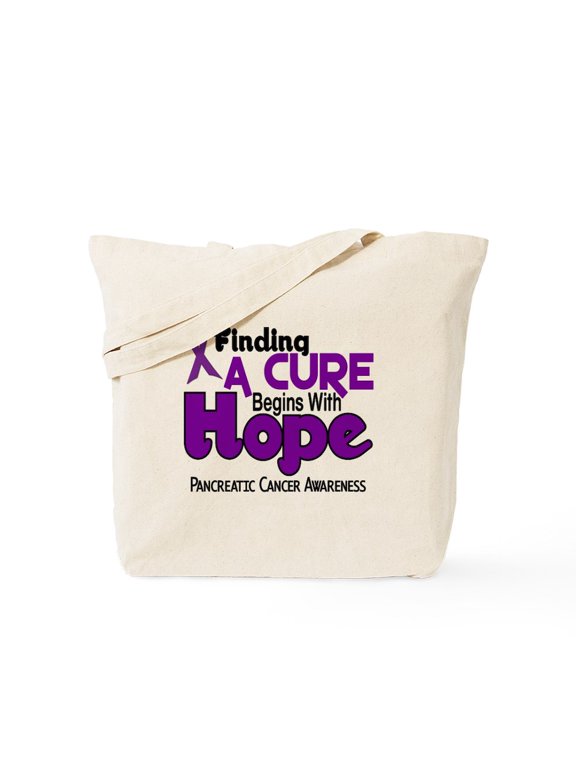 - HOPE Pancreatic Cancer 5 Tote Bag - Unisex Canvas Tote Bag, Beige, 1-Piece