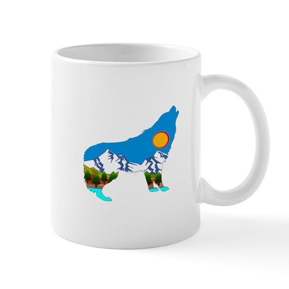 CafePress - HOWL Mugs - 11 oz Ceramic Mug - Novelty Coffee Tea Cup