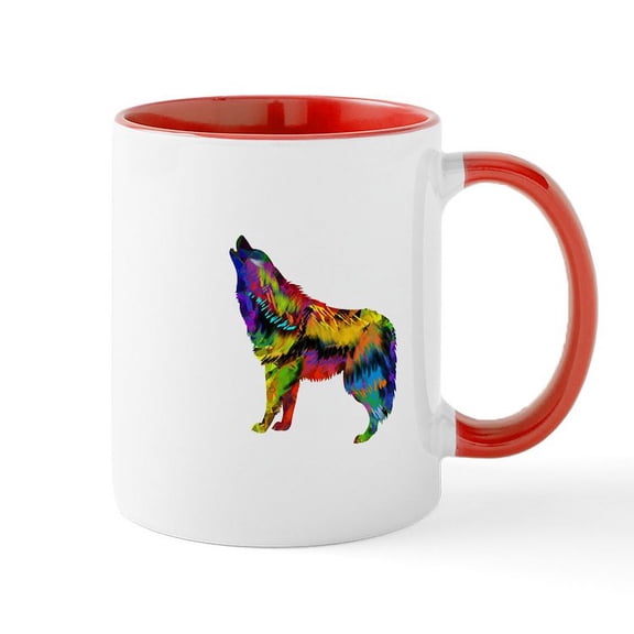 CafePress - HOWL Mugs - 11 oz Ceramic Mug - Novelty Coffee Tea Cup