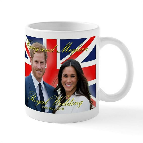 CafePress - HRH Prince Harry And Meghan Markle Mugs - 11 oz Ceramic Mug - Novelty Coffee Tea Cup