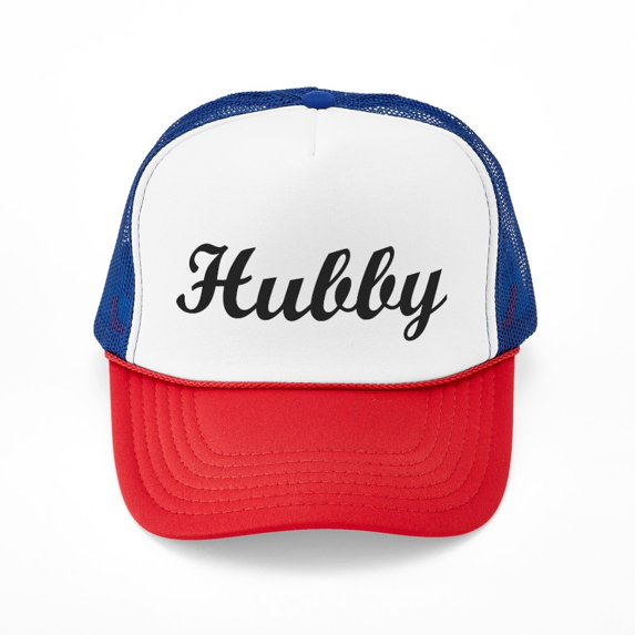 CafePress - HUBBY. HUSBAND. - Adjustable Unisex Printed Trucker Hat with Mesh Back