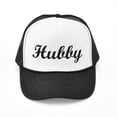 thumbnail image 1 of CafePress - HUBBY. HUSBAND. - Adjustable Unisex Printed Trucker Hat with Mesh Back, 1 of 8