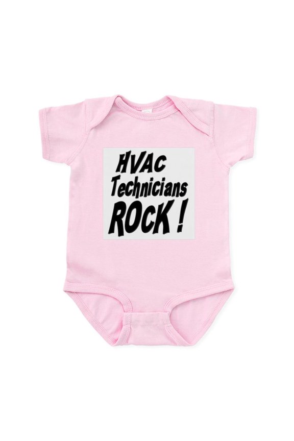 - HVAC Techs Rock ! Infant Bodysuit - Baby Light Bodysuit, Size Newborn - 24 Months