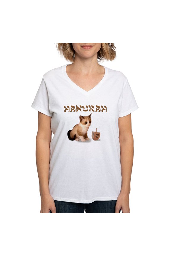 - Habukah Women's V Neck T Shirt - Womens Cotton V-Neck T-shirt