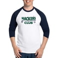thumbnail image 1 of CafePress - Hackers Club Logo Baseball Jersey - Cotton Baseball Jersey, 3/4 Raglan Sleeve Shirt, 1 of 4