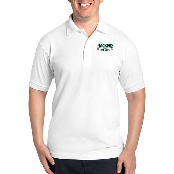 CafePress - Hackers Club Logo Golf Shirt - Golf Shirt, Pique Knit Golf Polo