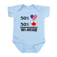 thumbnail image 1 of CafePress - Half American Half Canadian Body Suit - Baby Light Bodysuit, Size Newborn - 24 Months, 1 of 4