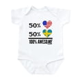 thumbnail image 1 of CafePress - Half American Half Swedish Body Suit - Baby Light Bodysuit, Size Newborn - 24 Months, 1 of 4
