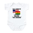 thumbnail image 1 of CafePress - Half Bolivian 100% Awesome Body Suit - Baby Light Bodysuit, Size Newborn - 24 Months, 1 of 4