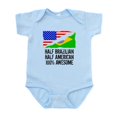 thumbnail image 1 of CafePress - Half Brazilian Half American Awesome Body Suit - Baby Light Bodysuit, Size Newborn - 24 Months, 1 of 4