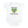 thumbnail image 1 of CafePress - Half Brazilian Is Better Than None Body Suit - Baby Light Bodysuit, Size Newborn - 24 Months, 1 of 4