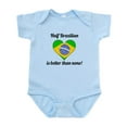 thumbnail image 1 of CafePress - Half Brazilian Is Better Than None Body Suit - Baby Light Bodysuit, Size Newborn - 24 Months, 1 of 4