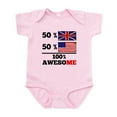 thumbnail image 1 of CafePress - Half British Half American Body Suit - Baby Light Bodysuit, Size Newborn - 24 Months, 1 of 4