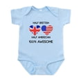 thumbnail image 1 of CafePress - Half British Half American Body Suit - Baby Light Bodysuit, Size Newborn - 24 Months, 1 of 4