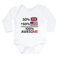 thumbnail image 1 of CafePress - Half British Half American Body Suit - Long Sleeve Cotton Baby Bodysuit, 1 of 4