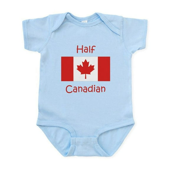 CafePress - Half Canadian Body Suit - Baby Light Bodysuit, Size Newborn - 24 Months