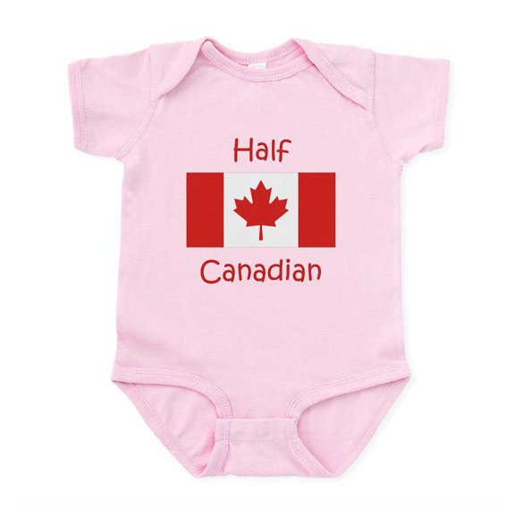CafePress - Half Canadian Body Suit - Baby Light Bodysuit, Size Newborn - 24 Months