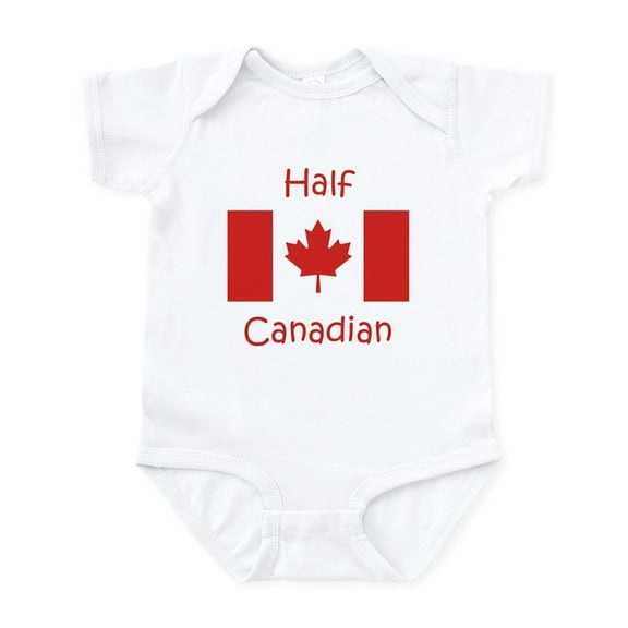 CafePress - Half Canadian Body Suit - Baby Light Bodysuit, Size Newborn - 24 Months