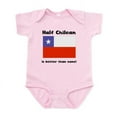 thumbnail image 1 of CafePress - Half Chilean Body Suit - Baby Light Bodysuit, Size Newborn - 24 Months, 1 of 4