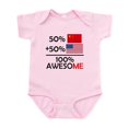thumbnail image 1 of CafePress - Half Chinese Half American Body Suit - Baby Light Bodysuit, Size Newborn - 24 Months, 1 of 4