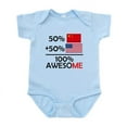 thumbnail image 1 of CafePress - Half Chinese Half American Body Suit - Baby Light Bodysuit, Size Newborn - 24 Months, 1 of 4