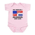 thumbnail image 1 of CafePress - Half Dominican 100% Cute Body Suit - Baby Light Bodysuit, Size Newborn - 24 Months, 1 of 4