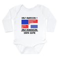 thumbnail image 1 of CafePress - Half Dominican 100% Cute Body Suit - Long Sleeve Cotton Baby Bodysuit, 1 of 4