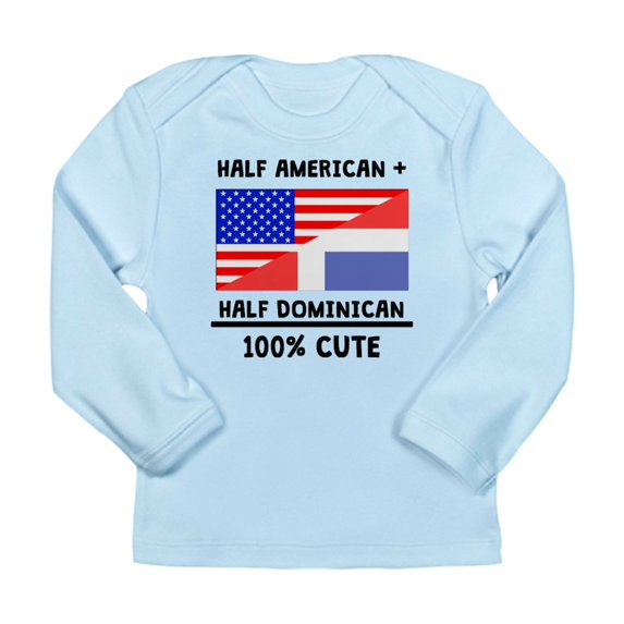 CafePress - Half Dominican 100% Cute Long Sleeve T Shirt - Long Sleeve Infant T-Shirt