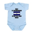 thumbnail image 1 of CafePress - Half El Salvadorian Is Better Than None Body Suit - Baby Light Bodysuit, Size Newborn - 24 Months, 1 of 4