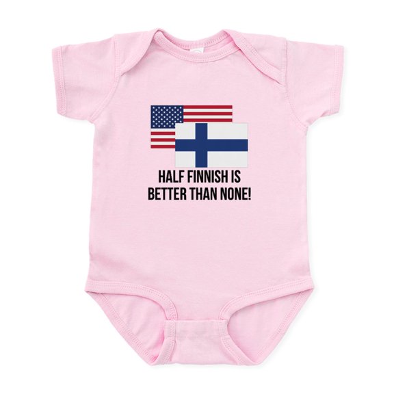 CafePress - Half Finnish Is Better Than None Body Suit - Baby Light Bodysuit, Size Newborn - 24 Months