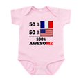 thumbnail image 1 of CafePress - Half French Half American Body Suit - Baby Light Bodysuit, Size Newborn - 24 Months, 1 of 4