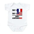 thumbnail image 1 of CafePress - Half French Half American Body Suit - Baby Light Bodysuit, Size Newborn - 24 Months, 1 of 4