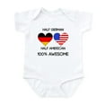 thumbnail image 1 of CafePress - Half German Half American Body Suit - Baby Light Bodysuit, Size Newborn - 24 Months, 1 of 4