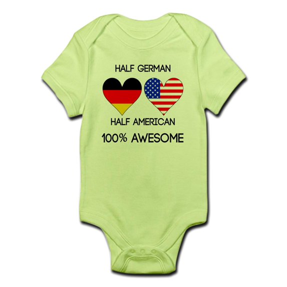 CafePress - Half German Half American Body Suit - Baby Light Bodysuit