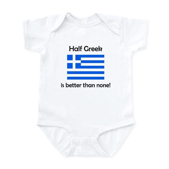 CafePress - Half Greek Body Suit - Baby Light Bodysuit, Size Newborn - 24 Months