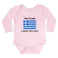 thumbnail image 1 of CafePress - Half Greek Body Suit - Long Sleeve Cotton Baby Bodysuit, 1 of 4