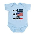 thumbnail image 1 of CafePress - Half Greek Half American Body Suit - Baby Light Bodysuit, Size Newborn - 24 Months, 1 of 4