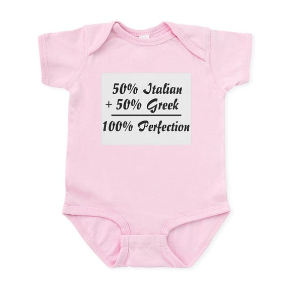 CafePress - Half Greek, Half Italian Infant Creeper - Baby Light Bodysuit, Size Newborn - 24 Months
