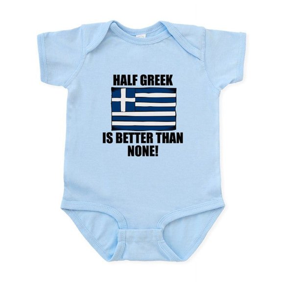 CafePress - Half Greek Is Better Than None Body Suit - Baby Light Bodysuit, Size Newborn - 24 Months