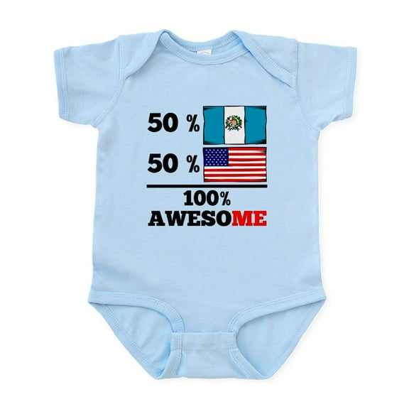 CafePress - Half Guatemalan Half American Body Suit - Baby Light Bodysuit, Size Newborn - 24 Months