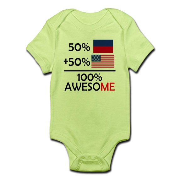CafePress - Half Haitian Half American Body Suit - Baby Light Bodysuit