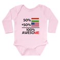 thumbnail image 1 of CafePress - Half Hungarian Half American Body Suit - Long Sleeve Cotton Baby Bodysuit, 1 of 4