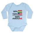 thumbnail image 1 of CafePress - Half Hungarian Half American Body Suit - Long Sleeve Cotton Baby Bodysuit, 1 of 4