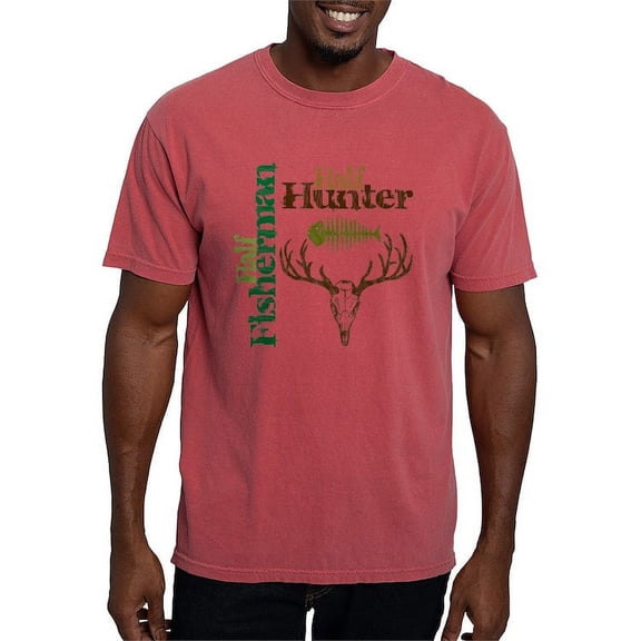 CafePress - Half Hunter Half Fisherman1 Men's Comfort Colors® - Mens Comfort Colors Shirt